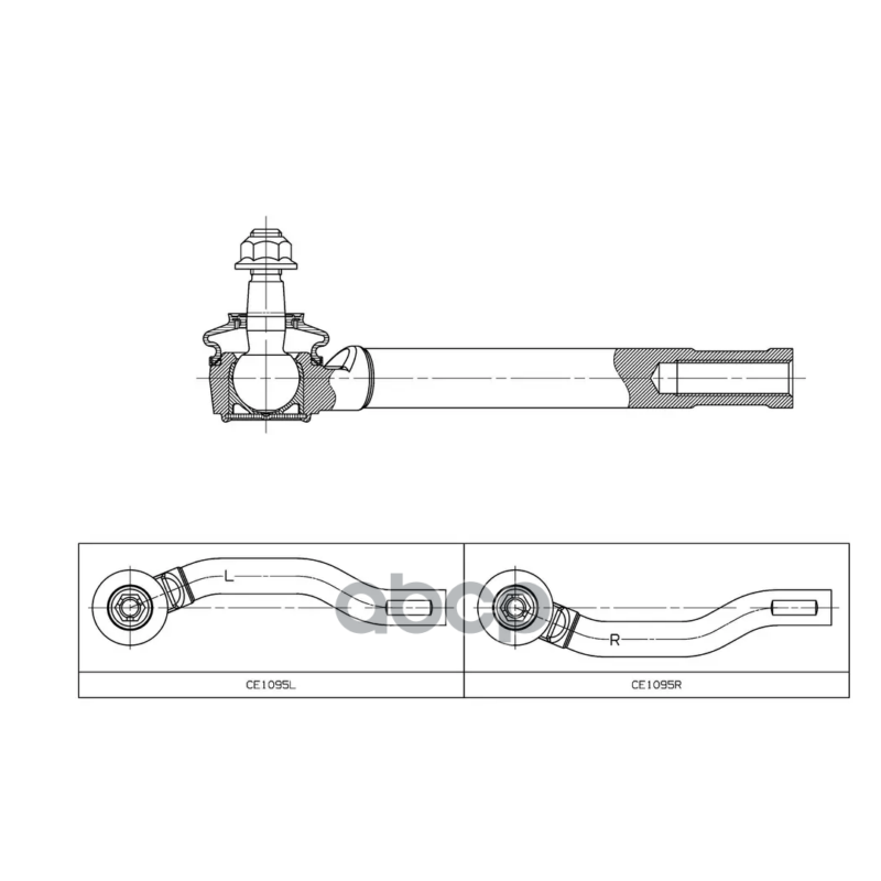 Рулевой наконечник Chery Tiggo 8 18-22 (Слева) CTR арт. CE1095L
