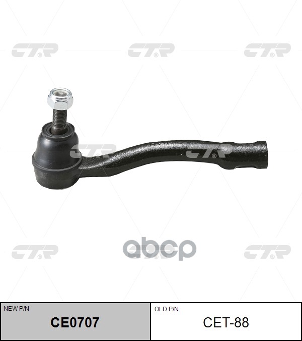 Наконечник Рулевой Тяги Toyota Corona 1987 - 1992 / Carina Ii 1987 - 1992 / Carina Ff 1987 - 1992 (Н CTR арт. cet-88