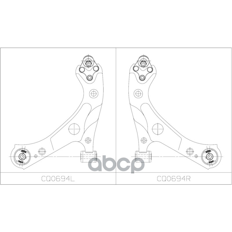 Рычаг подвески TOYOTA Corolla 2019 ~ 2024 / Prius 2016 ~ 2022 / Prius Prime 2017 ~ 2022 / Prius AWD-E 20 перед.прав. CQ0694R ...