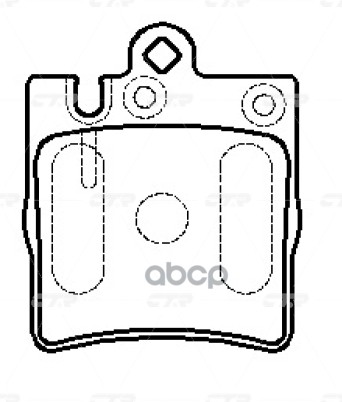 Колодки задние MERCEDES-BENZ C-class (W203), C-class (CL203), CLK CTR GK0055 CTR арт. GK0055