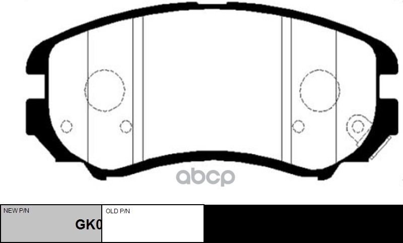Колодки тормозные дисковые передние Hyundai Sonata 2001 ~ 2010 / NF 2008 ~ 2010 / Grandeur 2009 ~ 20 CTR арт. GK0491