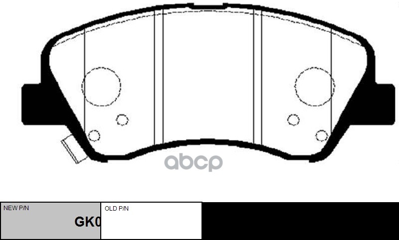 Колодки тормозные дисковые передние с антискрип.пластинами_ Hyundai SolarisAccent, KIA Rio all 11  (старый арт. CKKH-46) GK05...