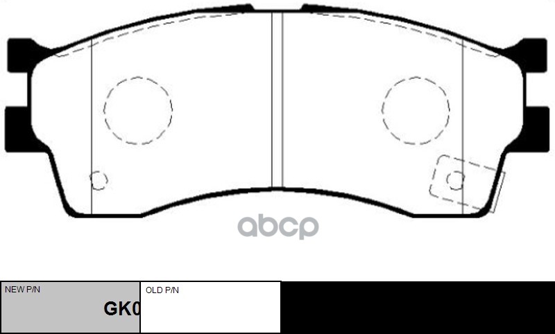 Колодки тормозные дисковые передние KIA Rio 2000 ~ 2005 / Credos 1996 ~ 2000 / Clarus 1996 ~ 2000 CTR арт. GK0515