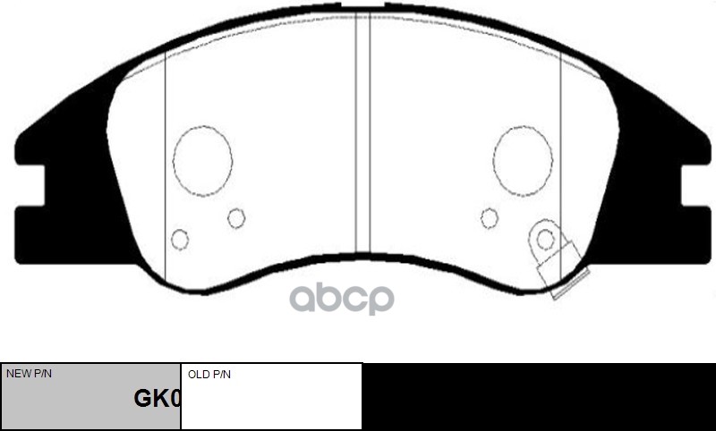 Колодки тормозные дисковые передние KIA Rio 2000 ~ 2005 / Cerato 2004 ~ 2009 / Carens 2000 ~ CTR арт. GK0538
