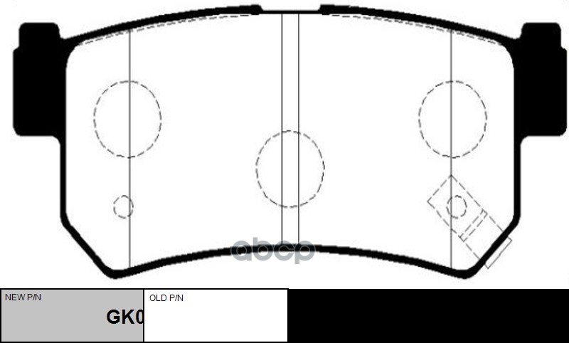 Колодки тормозные дисковые задние Daewoo Rexton 3.2i/2.9TD, SsangYong Rexton 3.2i/2.7XDi/2.9D 02 (старый арт. CKKS-2) GK0558 ...