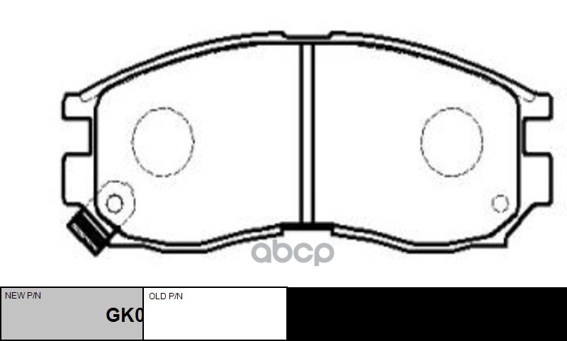 Колодки тормозные MITSUBISHI Eclipse 1989 ~ 1994 / Galant 1996 ~ 2001 / Aspire 1997 ~ 2001 перед прав.лев. (старый арт. CKM-7...