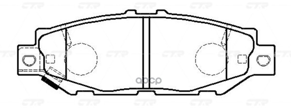 Колодки тормозные TOYOTA Aristo 1991 ~ 1997 / Celsior 1989 ~ 1993 / Chaser 1992 ~ 2002 / Cresta 1996 ~ 2001 зад.прав.лев. (ст...