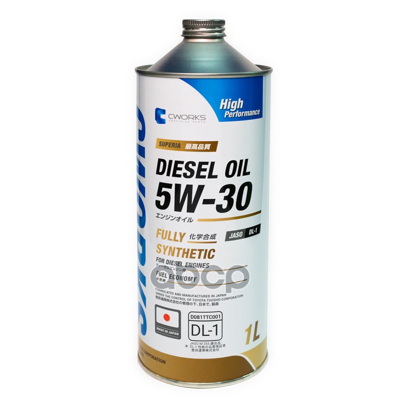 CWORKS Масло моторное синтетическое Superia Diesel 5W30 DL-1 1л