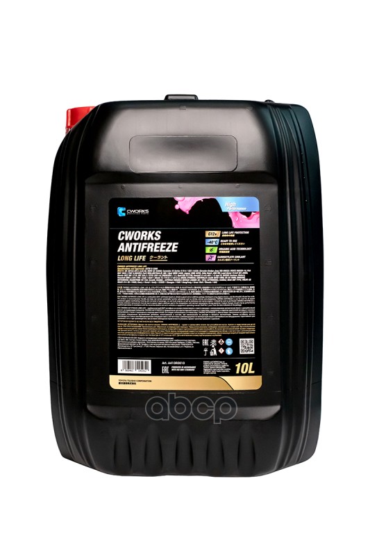 Антифриз готовый розовый Long Life G12+ 10л CWORKS арт. A410R0010