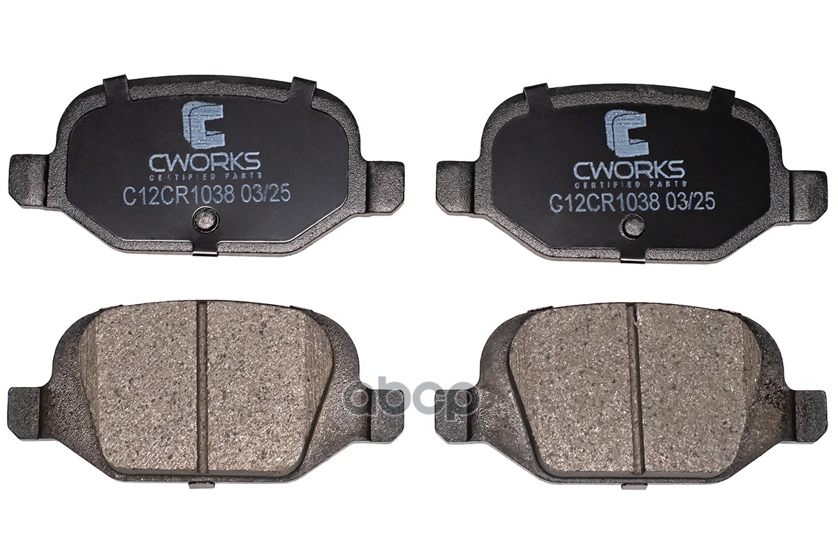 Тормозные колодки задние Low Metallic C12CR1038 CWORKS арт. C12CR1038
