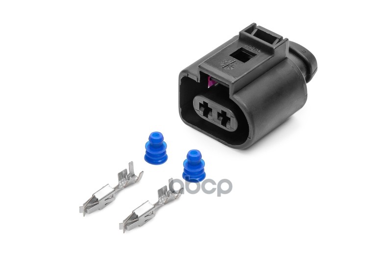 Разъем 1J0973722 (2pin) 2 контакта системы освещения дверей, омывателя для Audi, Seat, Skoda, Volksw CARGEN арт. AX6722S