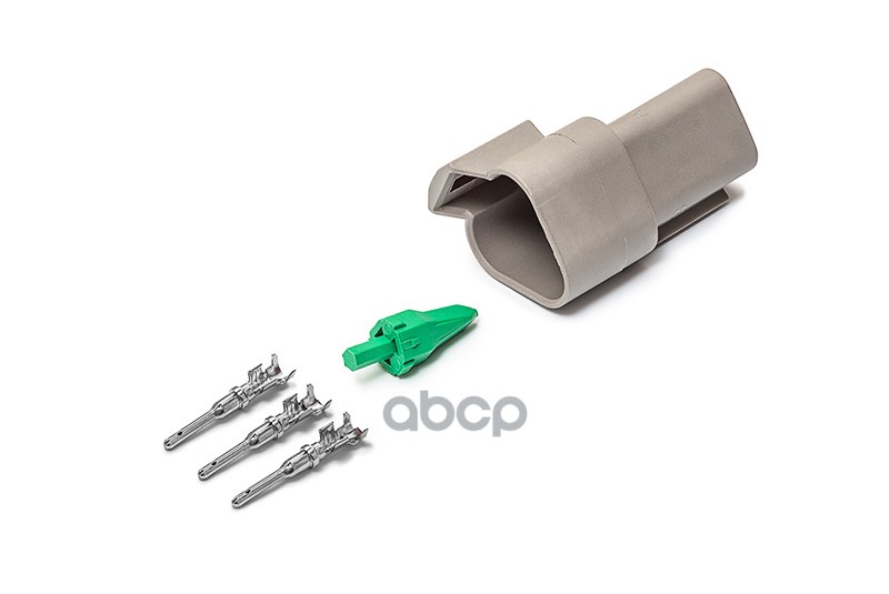 Разъем Deutsch DT04-3P (3pin) 3 контакта под сечение провода 0.5-0.8 кв.мм для ГАЗ, КАМАЗ, МАЗ, УРАЛ CARGEN арт. AX8113S