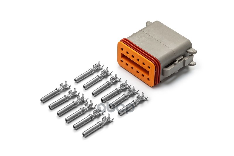 Разъем Deutsch Dt06-12S (12Pin) 12 Контактов Под Сечение Провода 0.5-0.8 Мм? Для Газ, Камаз, Маз, Урал, Daf, Iveco, Man, Merc...