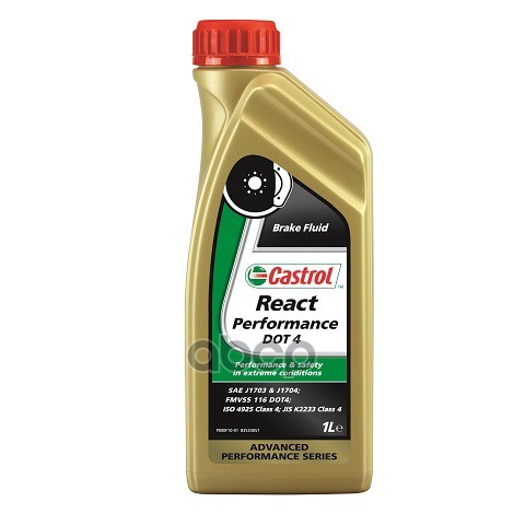 Тормозная Жидкость Castrol React Performance Dot 4 1Л 157F8b Castrol арт. 157F8B