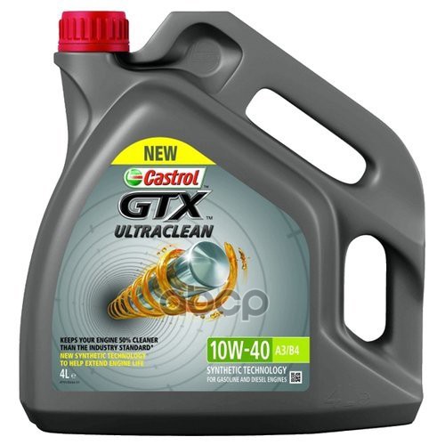 Castrol Масло Моторное Gtx Ultraclean A3/B4 10W40 4L