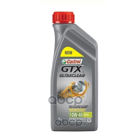 Castrol МАСЛО МОТОРНОЕ GTX ULTRACLEAN 10W40 A3/B4 1Л 15E638