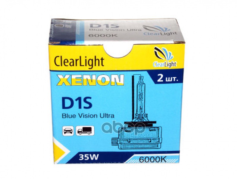 Лампа ксеноновая D1S 6000K ClearLight 2 шт. LCL D1S 600-BVU ClearLight арт. LCL D1S 600-BVU