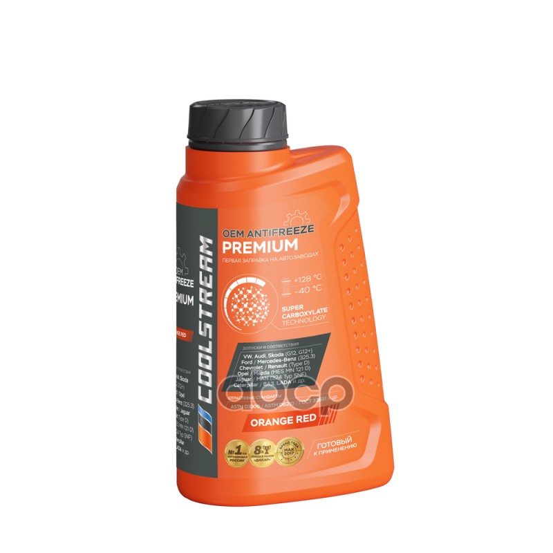 Антифриз готовый карбоксилатный оранжевый Premium 40 G13 1кг Coolstream арт. CS010101