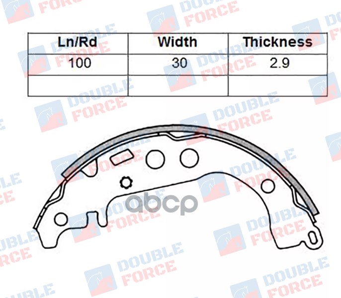 Колодки Тормозные Барабанные Double Force Dfs8673 DOUBLE FORCE арт. DFS8673