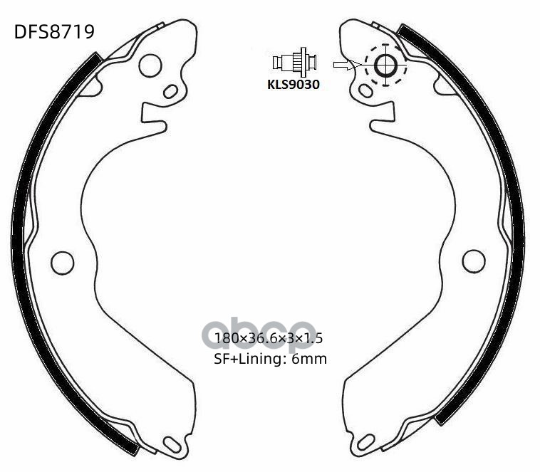 Колодки Тормозные Барабанные Double Force Dfs8719 DOUBLE FORCE арт. DFS8719