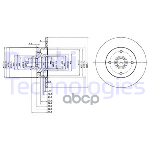 Диск Торм Seat Cordoba  Ibiza Ii  Iii  Iv  Vw Corrado Delphi арт. bg2389