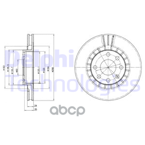 Диск Тормозной (2 Шт В Уп) Цена За 1Шт. Delphi арт. BG2443