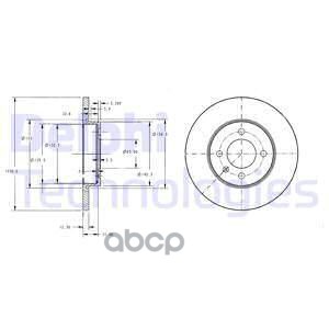 Диск тормозной Delphi арт. bg2454