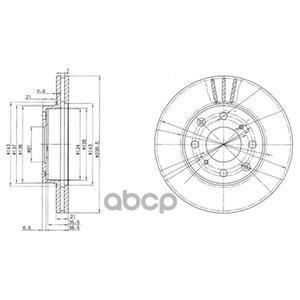 Диск тормозной (Спереди) Honda Civic 83-00 / Civic Ferio 91-05 Delphi арт. BG2673