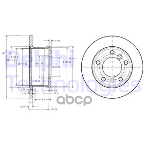 Диск Тормозной Re Mb Sprinter -06, Vw Lt 2 Delphi арт. BG3237