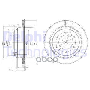 Диск тормозной (2 шт в уп) цена за 1шт. Delphi арт. BG3353