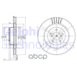 Диск Торм Передн Subaru Forester  Impreza  Outback Delphi арт. bg3413