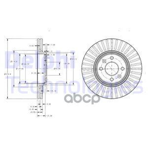 Диск тормозной пер. вент Delphi арт. BG3430