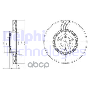 Диск Торм  Передний Volvo Xc90 (16) Delphi арт. bg3784