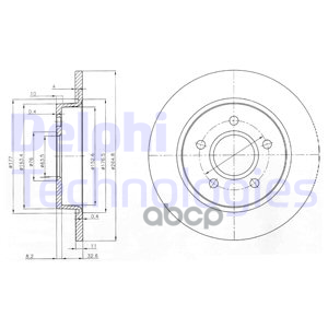 Диск тормозной (2шт в уп) Delphi арт. BG3896