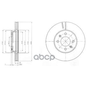 Диск тормозной (2 шт в уп) цена за 1шт. Delphi арт. BG4096