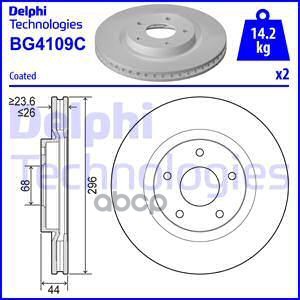Диск тормозной (2шт в уп) Delphi арт. BG4109C