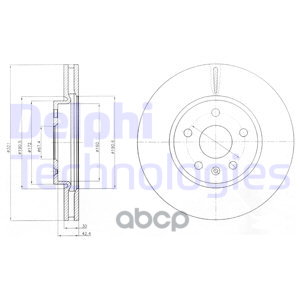 Тормозной диск 2шт в упаковке Delphi арт. BG4189C