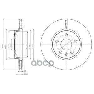 Торм.диск перед.вент.[276x26] 5 отв.[min 2] Delphi арт. BG4191C