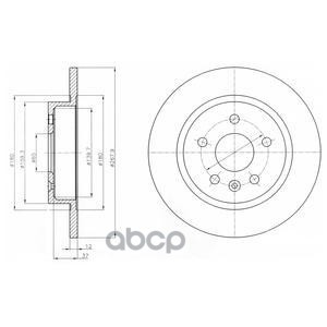 Тормозной диск зад 15 дюйм CHEVROLET CRUZE OPEL AS Delphi арт. BG4199C