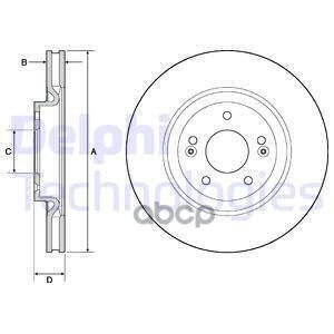 Диск тормозной (2 шт в уп) цена за 1шт. Delphi арт. BG4683C