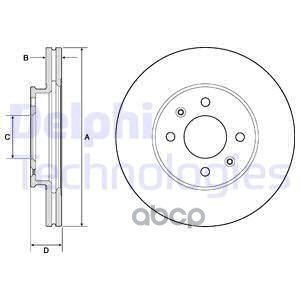 Диск тормозной (2 шт в уп) цена за 1шт. Delphi арт. BG4744C