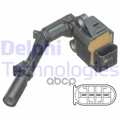 Катушка зажигания GN1069012B1 Delphi арт. GN1069012B1