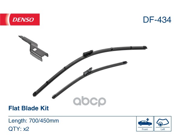 Щетки стеклоочистителя (компл) AUDI / SKODA / VW Q4 / ENYAQ / ID.4 DF434 Denso арт. DF434