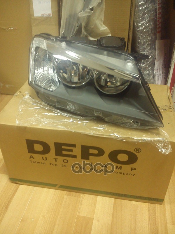 Фара Прав Bmw: X3 F25 11- С Рег.мотор Внутри Черн Depo арт. 444-1180RMLDEM2