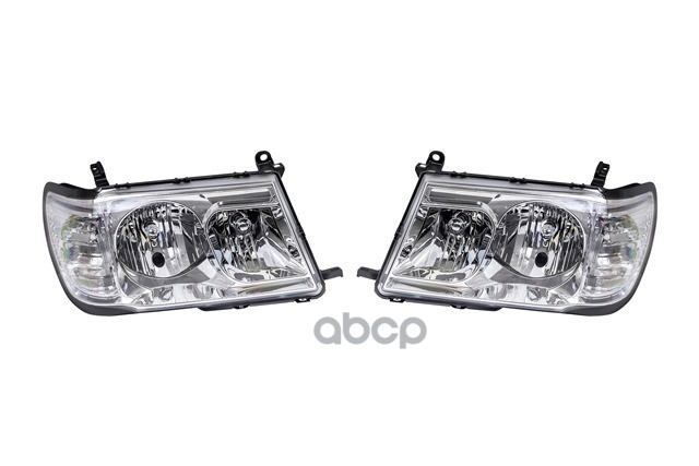 Фара Toyota Land Cruiser (J100) 98-05 (Галоген/ Комплект/ Ручная регулировка) Depo арт. D12-1103P-LD-E1