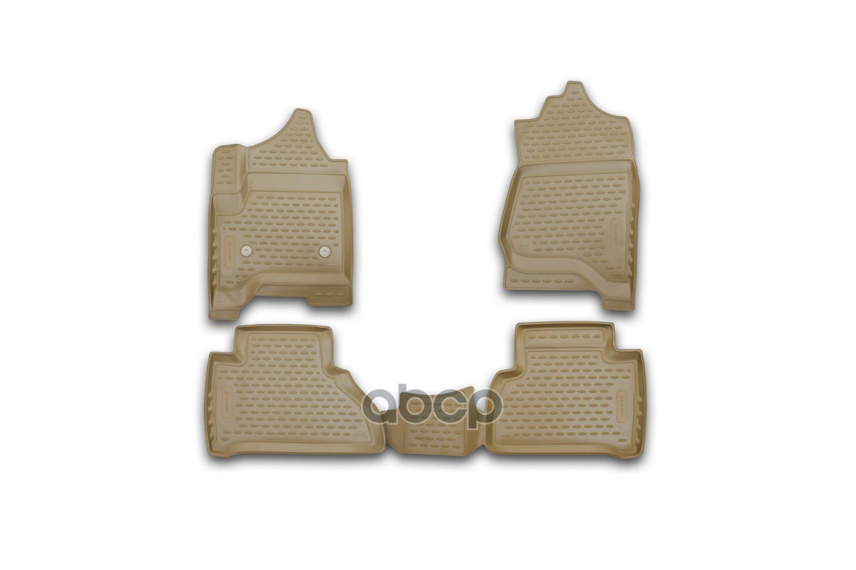 Коврики 3D В Салон Cadillac Escalade, 01/2015-, 4 Шт. (Полиуретан, Бежевые) / Кадиллак Эскалейд ELEMENT арт. CARCDL00001b