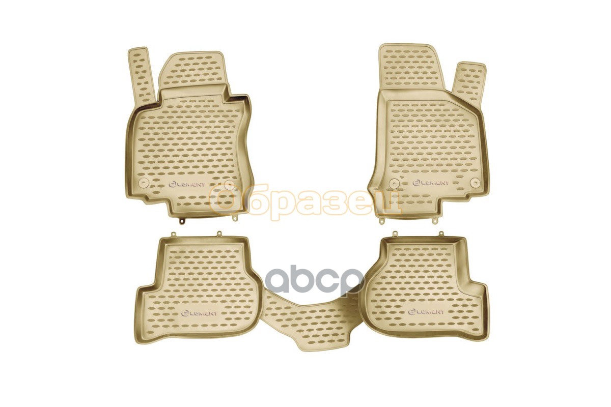 Коврики в салон MAZDA CX-5, 2017-, 4 шт. (полиуретан, бежевые) / Мазда СХ-5 ELEMENT арт. ELEMENT3330212k