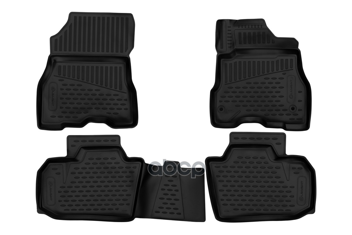 Коврики 3D в салон подходят для NISSAN Leaf 2009 - 2017 П.Р., Хб., 4шт. (полиуретан) / Ниссан Лиф ELEMENT арт. ELEMENT3D02396210