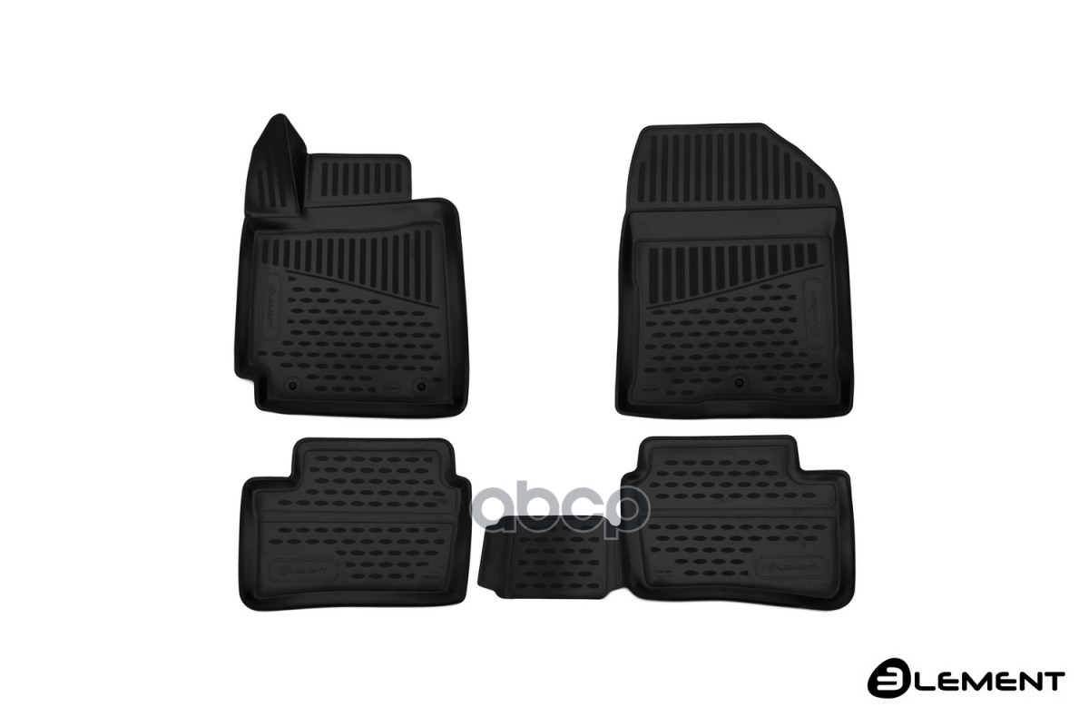 Коврики 3D в салон KIA Picanto, 2017-, хб., 4 шт. (полиуретан) / Киа Пиканто ELEMENT арт. ELEMENT3D2564210
