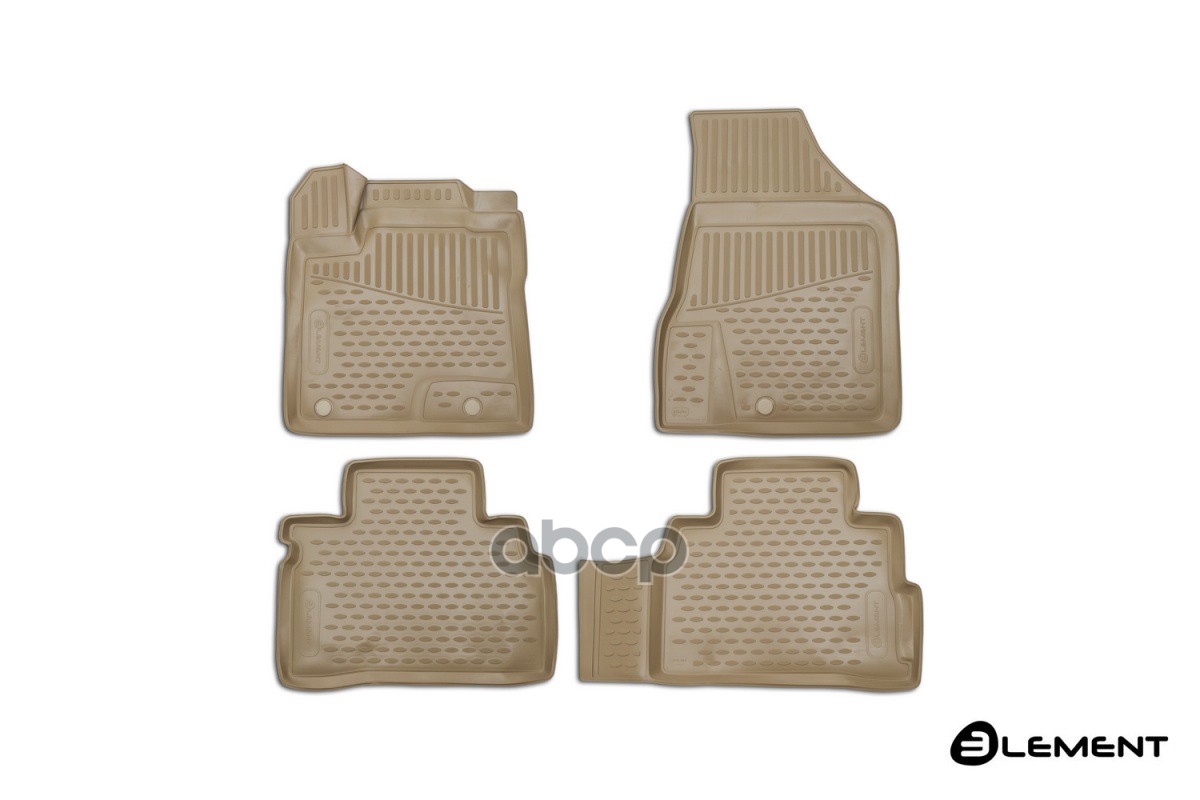 Коврики 3D В Салон Nissan Murano, 2016-, 4 Шт. (Полиуретан, Бежевые) / Ниссан Мурано ELEMENT арт. ELEMENT3D3661212k